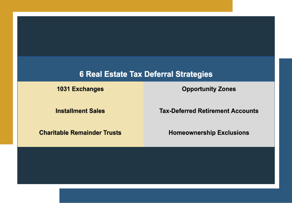 6 Real Estate Tax Deferral Strategies